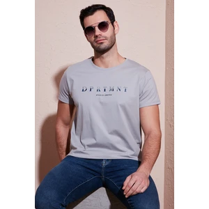 Baskılı Bisiklet Yaka Pamuklu Slim Fit T Shirt Erkek T SHİRT 541DPRTMNT24