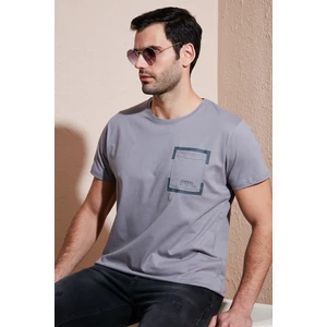 Bisiklet Yaka % 100 Pamuklu Slim Fit T Shirt Erkek T SHİRT 541REWORK