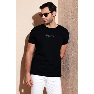 Pamuklu Slim Fit Bisiklet Yaka T Shirt Erkek T SHİRT 541IFIT