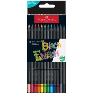 Black Edition Boya Kalemi, 12 Renk,Siyah Kağıda Uyumlu, Ergonomik Üçgen Gövde
