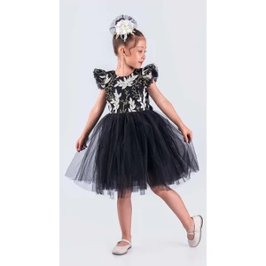 Mnk Baby & Kids Kız Çocuk Nakışlı Tütü Etek Elbise MNK0578