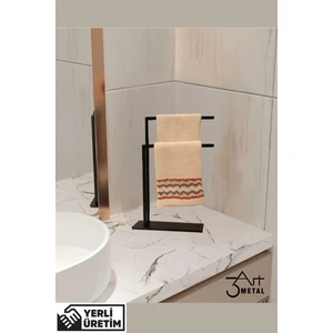 3Art Metal Modern Havlu Askısı - Banyo Askısı - Ayaklı Askı - Tuvalet Kağıtlığı - Kağıt Havlu Askısı