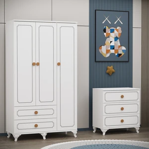 Garaj Home Yaren 3 Kapaklı Dolap ve Şifonyer
