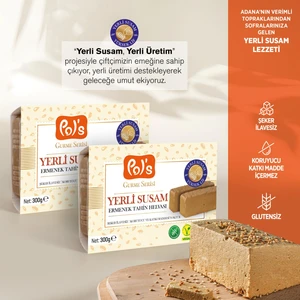 Gurme Yerli Susam Ermenek Helvası Şeker Ilavesiz 300 G x 2 Adet