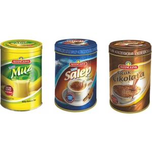 Salep, Muz, Sıcak Çikolata Teneke 250 gr 3'lü Paket