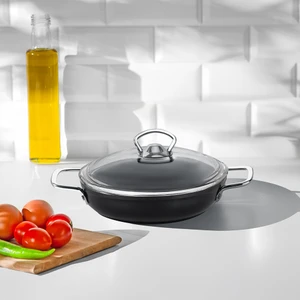 Titanium Siyah 18 Cm Kapaklı Sahan