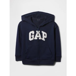 Erkek Bebek Lacivert Logo Relaxed Fermuarlı Sweatshirt