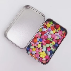 Boş Metal Aksesuar Teneke Kutu Gri 9.5X6X2 cm 3'lü Set