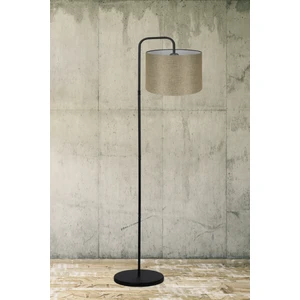 Suitable Metal Gövdeli Bej Kumaş Başlık Çok Amaçlı Lambader Salon Köşe Lambası
