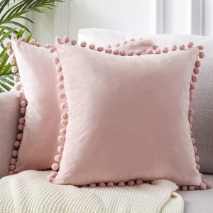 2 Adet Ponponlu Dekoratif Kırlent Kılıfı