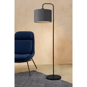 Suitable Metal Gövdeli Antrasit Kumaş Başlık Çok Amaçlı Lambader Salon Köşe Lambası
