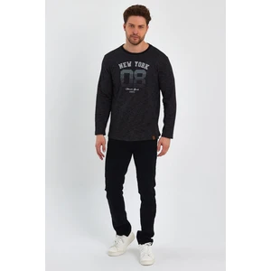 Alexander Gardi Baskılı Yanı Yırtmaçlı Sweatshirt (E23-75101)