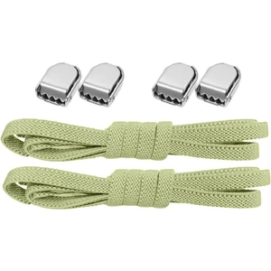 Akıllı Kilitli Ayarlanabilir Yeşil 6 mm Lastik Pratik Bağcık 1 Çift