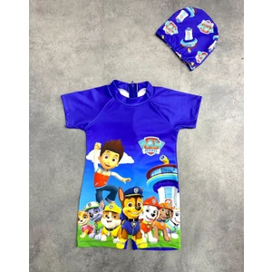 Arya Nisa Kids Erkek Çocuk Çizgi Karakterli Tulum Mayo Bone Takım