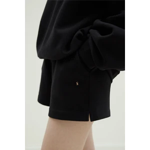 Suud Collection Siyah Ena Pamuklu Şort