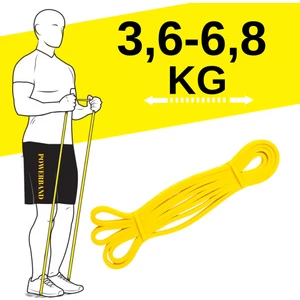 Powerband Direnç Lastiği ve Egzersiz Bandı Sarı X-Light 208CMX6.4MMX4.5MM