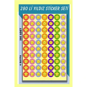 Major Selection Papirus 280 Li Yıldız Sticker Çıkartma , Okul , Tebrik , Kutlama Stickerı , Motivasyon Setleri