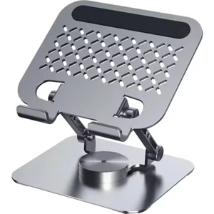 14 Inçe Kadar Uyumlu Metal 360° Dönen Katlanabilir Telefon Bilgisayar ve Tablet Standı Tablet Tutucu