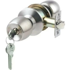 Topuzlu Kapı Kilidi Kolu Amerikan Gri Saten Oda Kilitli Kol Otel Tipi 3 Adet