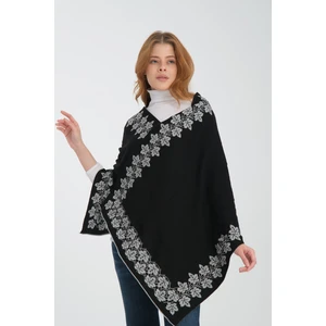 Wega Moda Sarmaşık Desenli Omuz Şalı, Sarmaşık Desenli Şık Rahat Omuz Şalı, Triko Omuz Şalı, Çift Yönlü Şal