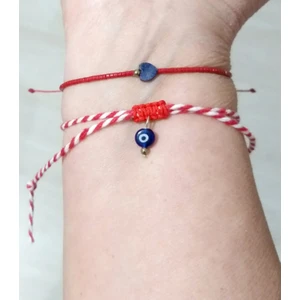 Funny Takı Kalp Şeklinde Lapis Lazuli ve Hematit Doğaltaşlı Miyuki Bileklik ve Marteniçka Bileklik