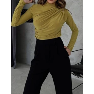 peri tower Kadın Dik Yaka Büzgülü Bluz