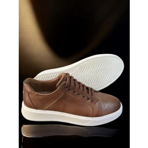Svm Shoes Lüks Deri Erkek Sneaker,kahve