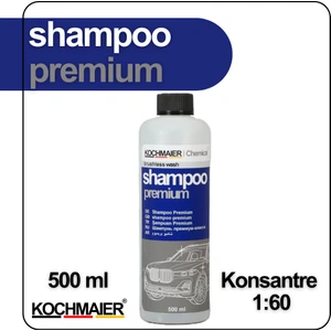Shampoo Premium Oto Araç Cilalı Fırçasız Şampuan Kopüklü Konsantre 1:60 500 ml