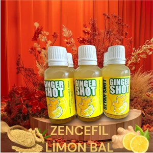 Ginger Shot Doğal Bitkisel Zencefil Suyu + Limon + Bal (CAM ŞİŞE) 6 Adet