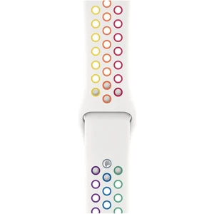 Piyasa Sepeti Apple Watch Uyumlu Series 7 45 mm Fileli Kordon Beyaz-Renkli