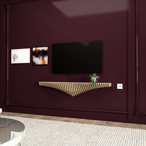 Barida Lumion 125  cm  Masif Çam Ahşap Çok Amaçlı Ünite: Tv Ünitesi, Duvar Rafı & Konsol