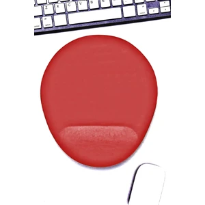 Bilek Destekli Mousepad - Kaymaz Mouse Ped - Fare Pedi - Oval Mouse Altlığı - Oval Mousepad - Bordo Mouseped
