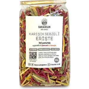 Bakarsan Bağ-Bahçe Ev Yapımı Karışık Sebzeli Erişte 500 gr