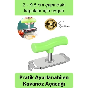 Pratik Kavanoz Kapağı Açacağı Ölçülü Ayarlanabilir Kolay Metal Şişe Kapak Açıcı Plastik Tutacak