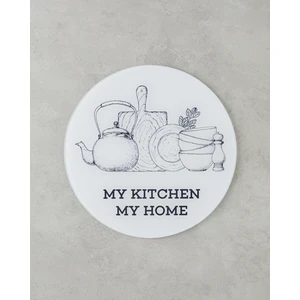 Home Chef Cam Kesme Tahtası 33  cm Beyaz