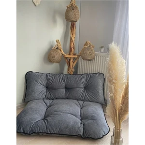 Kalorifer Önü Palet Üstü Yer Minderi Balkon Minderi 2 'li Premium Takım Puf 70 x 100 cm