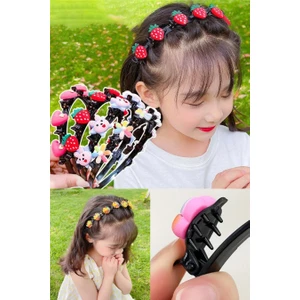 Gülen Çiçek Figürlü Sevimli Tokalı Çocuk Tacı