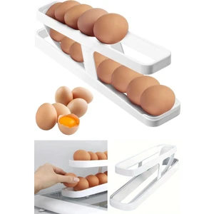 2 Katlı Otomatik Buzdolabı Yumurta Standı Yumurtalık Rafı