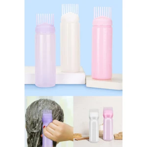 Delikli Saç Boyama Şişesi Saç Bakım Yağı Uygulama Tarağı