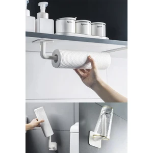 1 Adet Yapışkanlı L Şeklinde Havlu Askısı Mutfak Banyo Takı Kupa Kapak Bardak Duvar Askısı