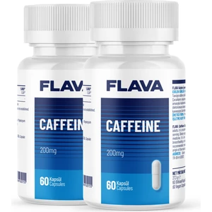FLAVA CAFFEİNE 200mg - 60 Kapsül x 2 Adet