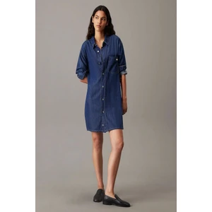 Calvin Klein Lyocell Belted Denım Shırt Dress