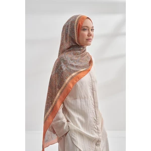 Etro Etnik Desen Şal 6036-Turuncu
