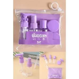 Seyahat Banyo Seti 6 Parça Pratik Taşıma Çantası ile Şeffaf ve Dayanıklı Renkli