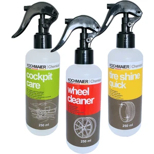 3'lü Set Oto Lastik Parlatıcı - Jant Temizleyici - Torpido Bakım Sütü (3x250 ml)