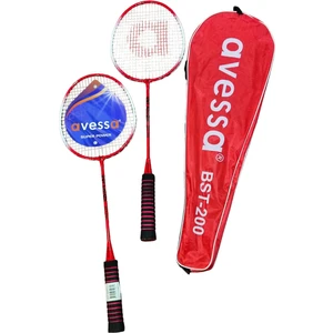 BST-200K Badmington Raket Set Kırmızı