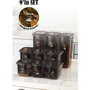 Etiketli 9'lu Set Peggy Şeffaf Kapaklı Uzun Dikdörtgen Saklama Kabı 3x(1,3 Litre, 2 Litre, 3,2 Litre)