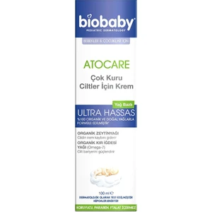 Biobaby Kuru Ve Çok Kuru Ciltler İçin Krem 100 ml - Organik Kır İğdesi Yağı Organik Zeytin Yağı