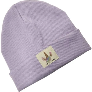 Melomio Baby & Kids Ribana Katlamalı %100 Pamuk Bebek Çocuk Bere Lila 1-3 Yaş