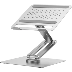 Aluminyum Alaşım Laptop Standı Wiwu ZM-S801 Dönebilen Katlanabilir Ayarlanabilir Hava Kanallı Gümüş